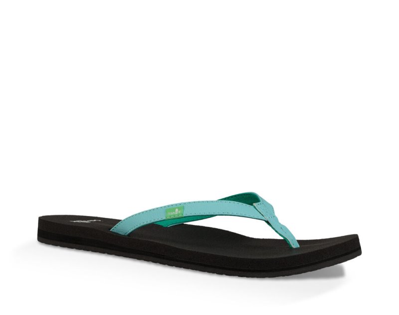 Sanuk Yoga Joy Women's Flip Flops Blue | Canada 69CTV